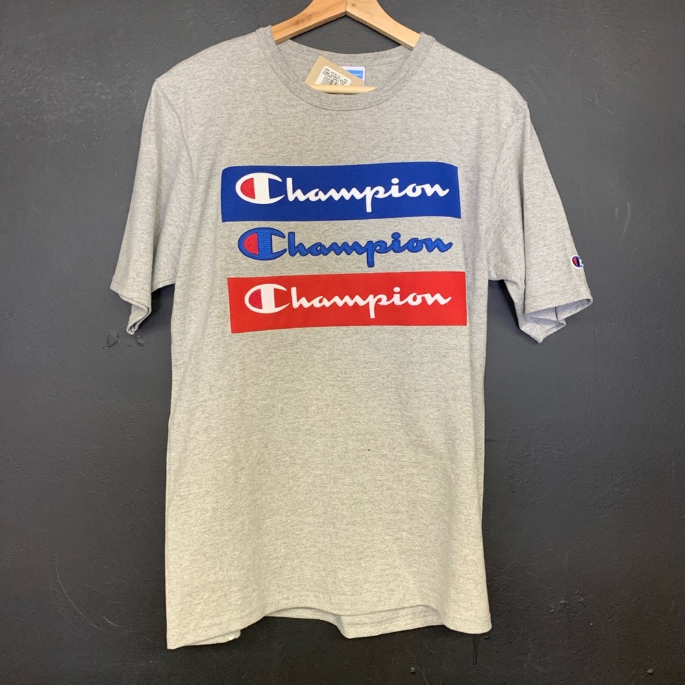 Champion Men’s Script Bars Heritage Tee Shirt